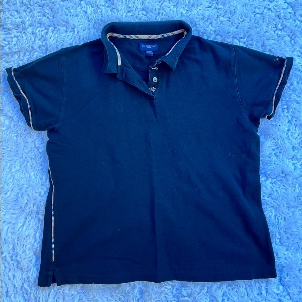 Burberry golf y2k henley polo shirt